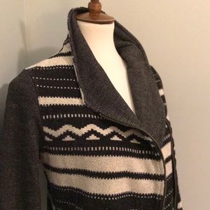 Moto Geo Print Sweater Cardigan
